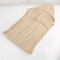 70*35cm Newborn Baby Sleeping Bag Winter Warm Wool Knitted Hoodie Soft Infant  Blanket - Beige