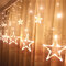 5 متر 138 المصابيح عيد الميلاد الجنية أضواء اكليل Led سلسلة أضواء ستار جارلاند نافذة الستار الديكور الداخلي هالوين حفل زفاف الإضاءة - الأبيض الدافئ