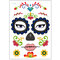 Halloween Temporary Tattoo Face Masquerade Makeup Art Waterproof Skull Sticker - 04