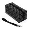 Lingge 3D Diamond Pattern Cosmetic Bag Large Capacity Women Makeup Tools Organizer - Black