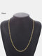 Trendy Simple Geometric-shaped Chain All-match Alloy Necklace - Gold 70 cm