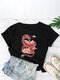 Chinese Style Dragon Print O-neck Short Sleeve Plus Size T-shirt - Black