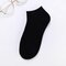 Boat Socks Breathable Double Needle Men's Socks Wild Solid Color Socks Cotton Sweat Socks - Female black
