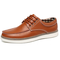 Large Size Men British Style Classic Oxfords Lace Up Casual Shoes - Brown