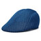 Men Women Mesh Beret Cap Outdoor Sports Golf Cabbie Peaked Hats  - Blue
