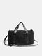 Men PVC Transparent Large Capacity Waterproof Handbag Travel Bag Crossbody Bag Shoulder Bag - Black