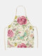 Butterfly Pattern Cleaning Colorful Aprons Home Cooking Kitchen Apron Cook Wear Cotton Linen Adult Bibs - #22