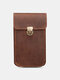 Men's Leather Vintage Casual Mini Waist Bag Portable Outdoor Waist Bag - Brown