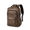 Faux Leather Laptop Bag Backpack Shoulder Bag For Men - Brown