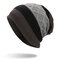 Mens Wool Velvet Knit Hat Warm Winter Outdoor Casual Snow Cycling Casual Home Beanie - Gray