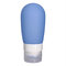 Spenderflasche aus Silikagel mit 60ml 80ml Shampooflasche tragbar für Reise - Blau 80ml