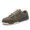 Men Brief Breathable Non Slip Casual Lace Up Skate Shoes - Gray
