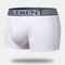 Mens Sexy Modal Boxer Briefs Underwear With Breathable Inside Embedded Separate Penis Pouch - White