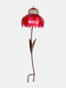 Coneflower Hummingbird Feeder Garden Decoration Statue Easy To Assemble Waterproof Resistant Bird Food Feeder - Red