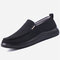 Men Mature Wearable Non Slip Round Toe Cloth Old Peking Shoes - Black