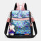 Women Anti theft Multi-Carry Laser Casual Backpack Shoulder Bag - Blue