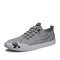 Men Lace-up Alligator Veins Breathable Ice Silk Cloth Skate Shoes - Gray