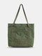 Men Nylon Casual Solid Color Large Capacity Shoulder Bag Handbag - Green