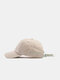 Unisex Cotton Solid Color Letter Pattern Embroidery Fashion Sunshade Baseball Cap - Beige
