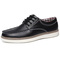 Large Size Men British Style Classic Oxfords Lace Up Casual Shoes - Black