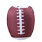 Creative Plush Toy Storage Bag Football Basketball Baseball Rugby Shaped Canvas Bag - Brown