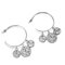 Trendy Circle Earrings Metal Round Sequins Pendant Alloy Ear Drop Geometric Exaggerated Earrings  - Silver