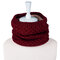 Mens Womens Knitted Thick Multifunctional Scarf Outdoor Fashion Warm Neck Scarves - Wine Red