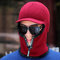 Scarf Hat Men's Knit Hat Thick Wool Cap Two-piece Riding Cold Protection Collar Cap - Red