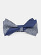 Men Dacron Cartoon Geometric Pattern Jacquard Double Layer Bowknot Formal Suit Bow Tie - #05
