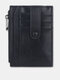 Men Vintage Faux Leather Multi-Slots Large Capacity Wallet Purse - Black