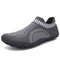 Men Knitted Fabric Multifunctional Running Diving Water Shoes - Gray