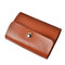 Portable Genuine Leather Card Holder 26 Card Slots Wallet For Women Men Unisex - Brown
