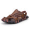 Men Outdoor Water Garden No-glue Slip Resistant Gladiator Sandals - Khaki