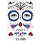 Face Temporary Tattoo Sticker Body Art Waterproof Masquerade Funny Makeup Halloween Fake Tattoo Transfer Paper - 09