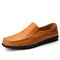 Hombres Microfibra Cuero Antideslizante Soft Suela Slip On Casaul Zapatos de conducción - Amarillo