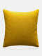 1PC Velvet Ins Solid Color Pattern Decoration In Bedroom Living Room Sofa Cushion Cover Throw Pillow Cover Pillowcase - Yellow