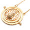 Gold Rotating Hourglass Time Turner Charm Necklaces for Women - Yellow