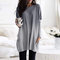 Long-sleeved Casual Pocket T-shirt Shirt Women's Clothing - Gray