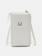 JOSEKO Women's Faux Leather Fashion Casual Phone Bag Multifunctional Long Wallet Crossbody Bag - White