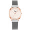 Trendy Classic Women Wristwatch Rose Gold Case Round Dial Full Alloy Quartz Watches - White
