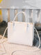 Women Alligator Square Bag Satchel Bag Crossbody Bag Handbag - White