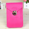 Women PU Leather Phone Bag Functional  Plait Mini Crossbody Bag  - Rose