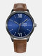 18 Colors Faux Leather Men Business Casual Normal Quartz Watches - #13