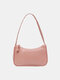 Women Casual Solid Phone Shoulder Bag - Pink