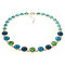 JASSY Luxury Crystal Necklaces Gradient Colorful Gold Collar Necklace Statement Jewelry for Women - #01