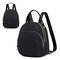 Women Nylon Multi-function Crossbody Bags Travel Backpack Leisure Waterproof Handbags - Black
