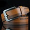 Mens Leather Belt Outdoor Slider Buckle Military Tactical Durable Belt Adjustable Pin Buckle Belt - Coffee