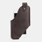 Men EDC Genuine Leather Ultra-thin Horizontal Tactical 6.5 Inch Phone Bag Belt Sheath - Coffee