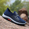 Men Mesh Breathable Outdoor Slip Resistant Slip On Sneakers - Blue