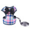 Pet Dog Plaid Vest Chest Strap Comfortable Breathable Evening Dress Leash - Pink